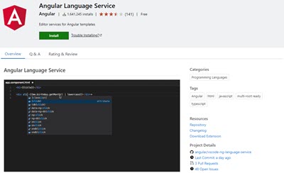 Angular Language Service extension for Visual Studio Code