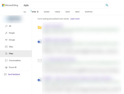 Bing Work Results