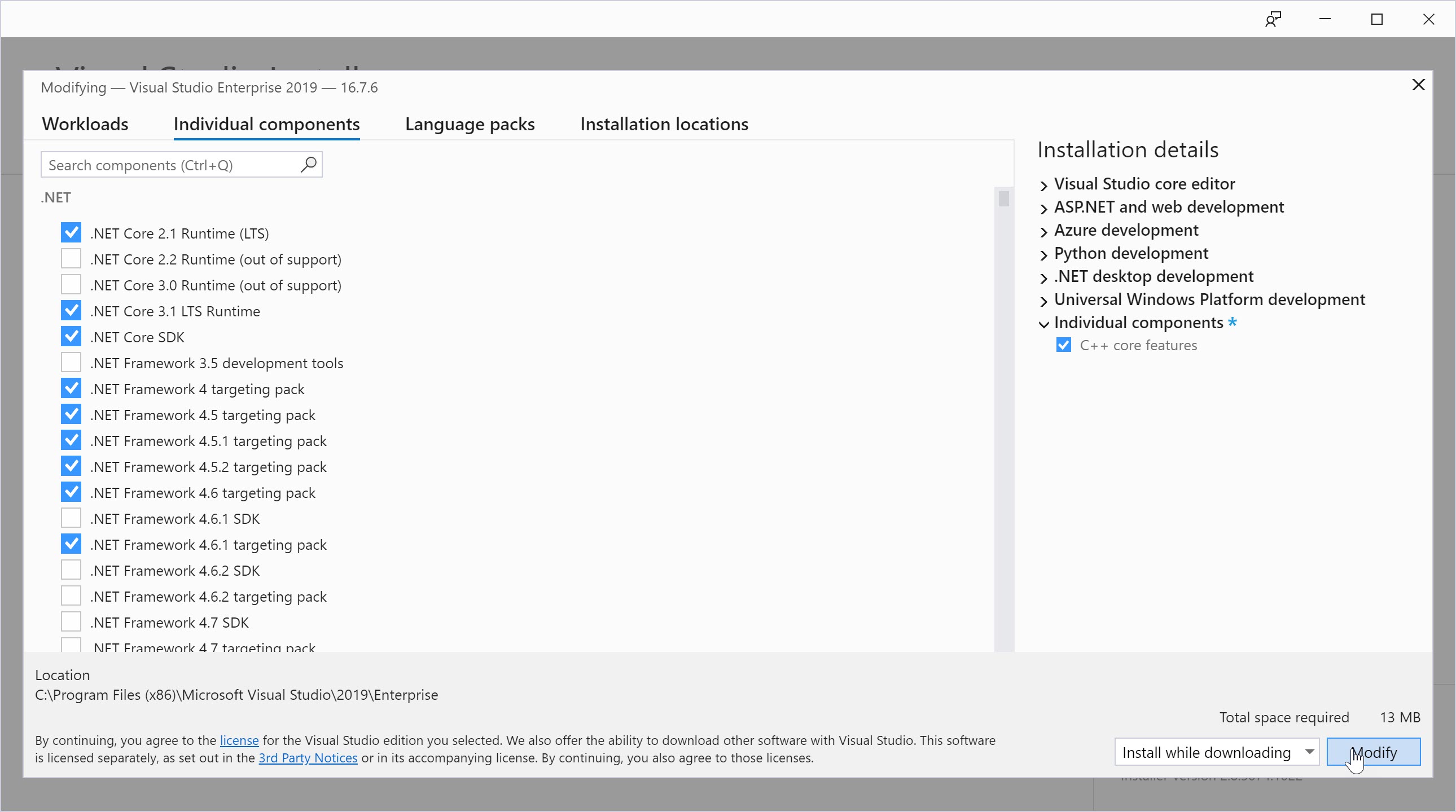 visual studio installer download