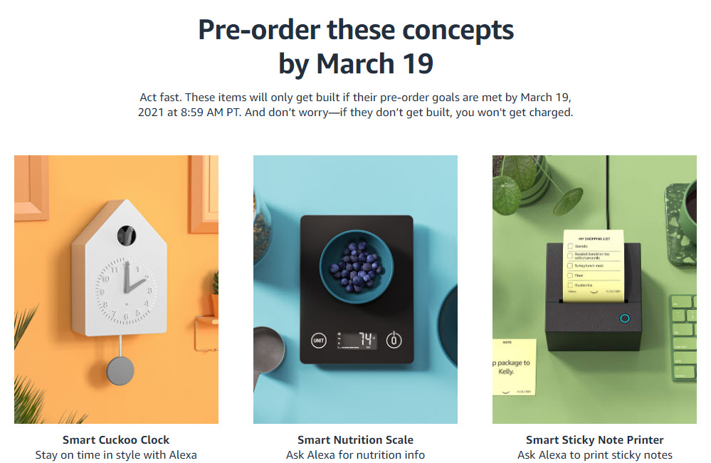 Pre-order these Amazon Alexa concepts by March 19