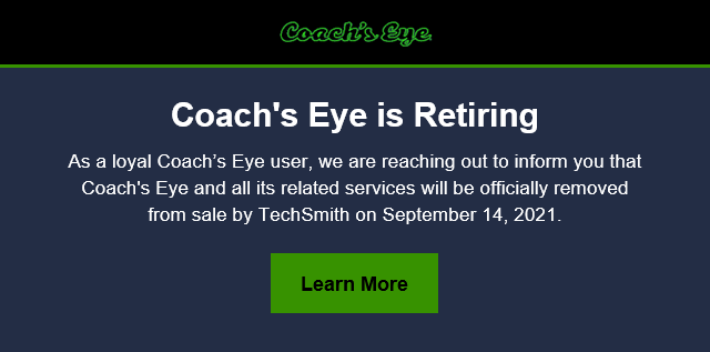 TechSmith's Coach's Eye Retiring